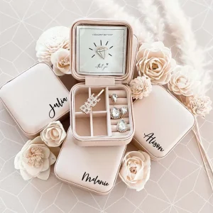 Custom Engraved Jewelry Box – Add Bride’s Name or Wedding Date