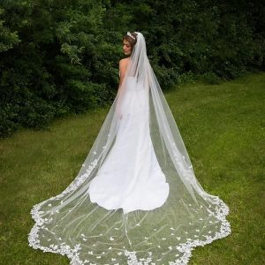 Royal Cathedral Veil with Handcrafted Lace